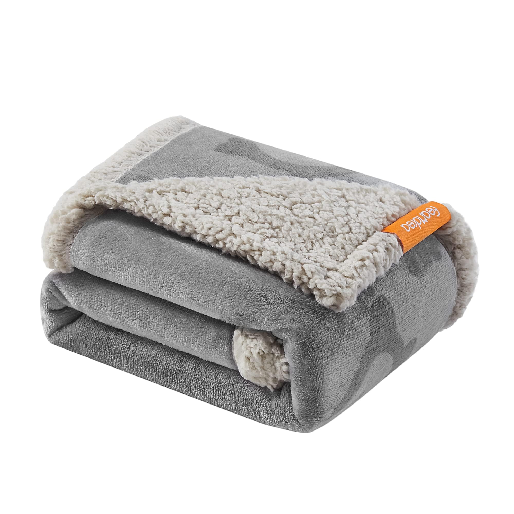 Feandrea Waterproof Dog Blanket - Reversible Sherpa Fleece Pet Throw for Small Dogs & Cats, 40