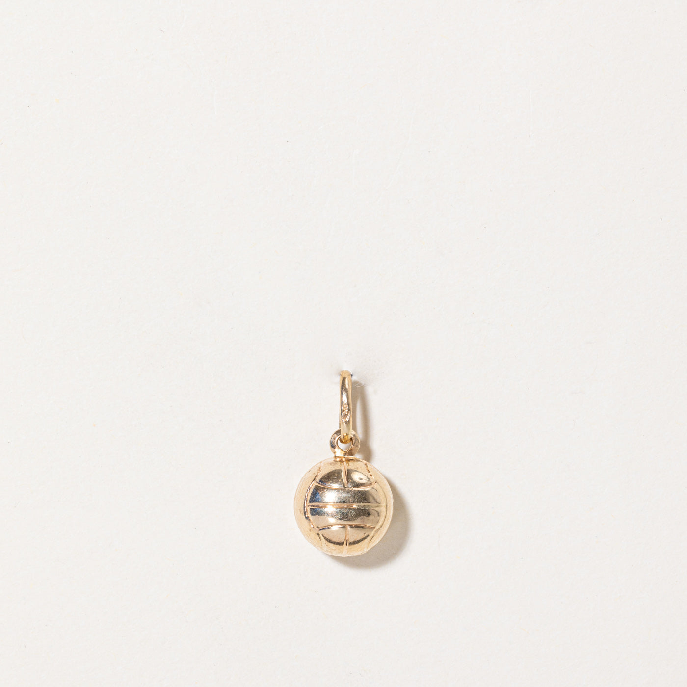 14K Yellow Gold Volleyball Charm Pendant - Dainty Jewelry Gift for Volleyball Players & Fans - Perfect for Necklaces, Bracelets & Sports-Themed Accessories