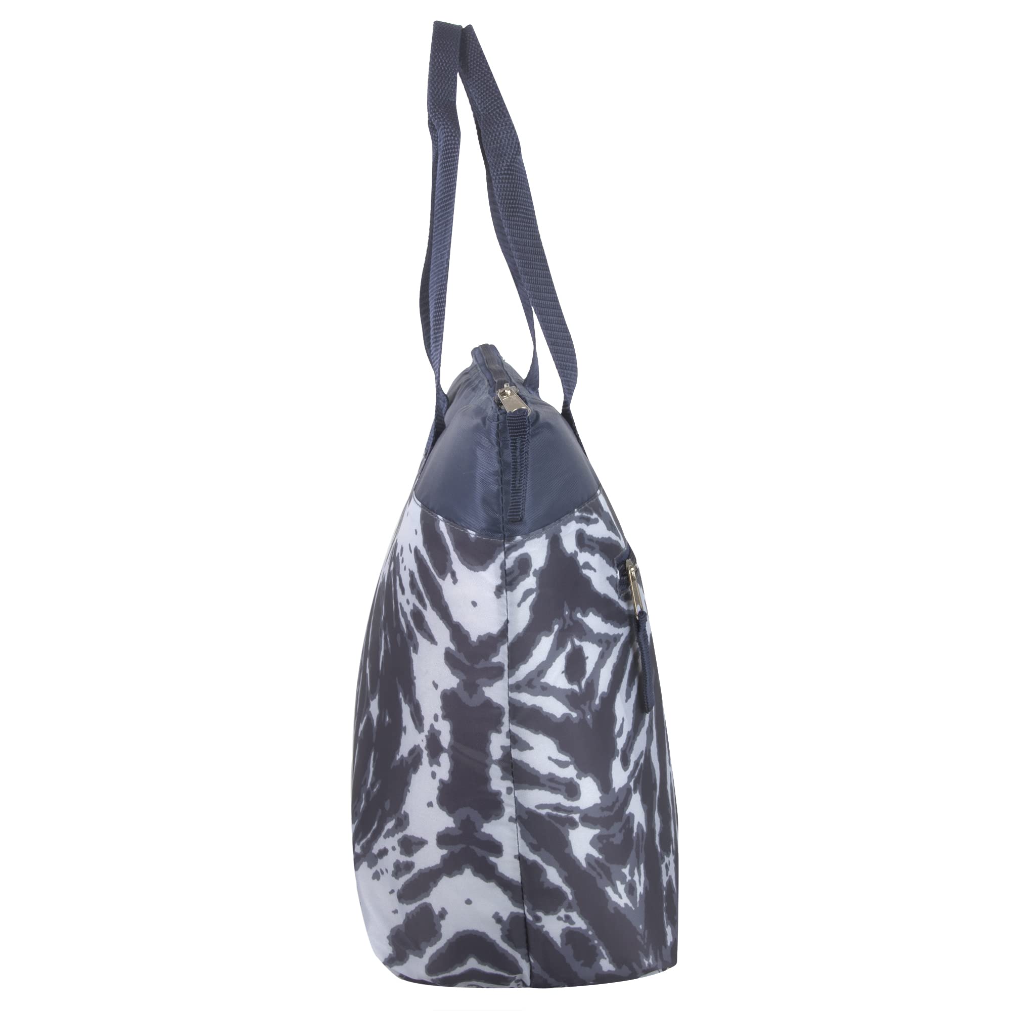 Emma & Chloe Insulated Lunch Tote for Women - 16 Can Cooler Bag with Pockets, Extra Large Reusable Grocery Tote for Picnics, Beach, Work & Outdoor Activities (Grey Tie Dye)