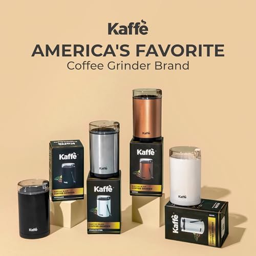 Premium Electric Coffee Grinder - One-Touch Operation with Cleaning Brush (3 oz Capacity) - Stainless Steel Blade for Home & Office Use - Grinds Up to 12 Cups - Perfect for Espresso, French Press & Drip Coffee Makers - Silver Finish