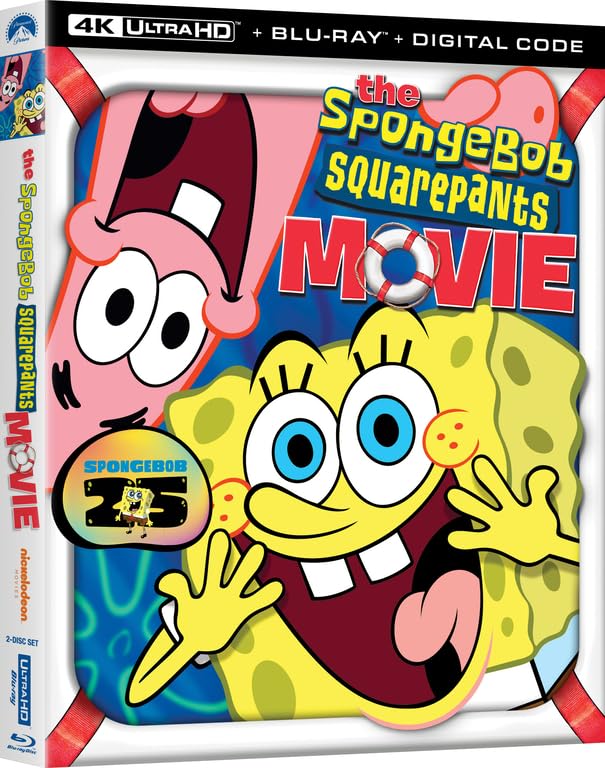 SpongeBob SquarePants Movie 4K UHD Blu-ray + Digital Copy - Family Comedy Animation Film for Kids & Adults - Perfect for Movie Nights & Birthday Gifts