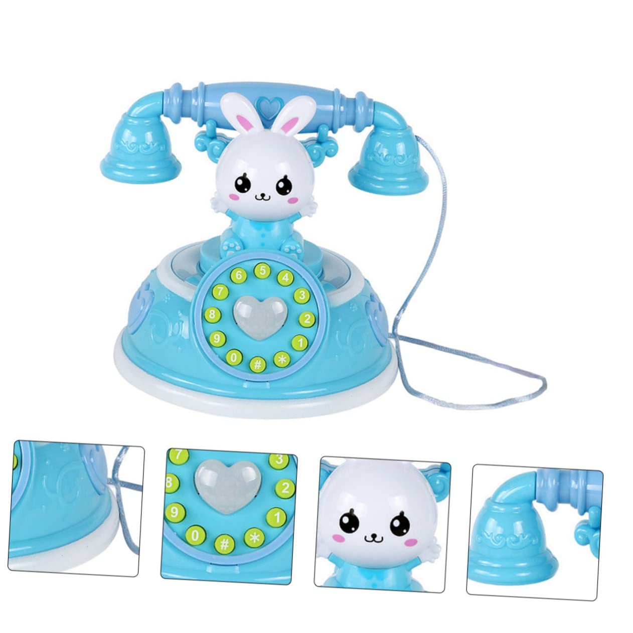 WESIEVYA Rotating Luminous Baby Toy - Simulated Phone for Infants & Toddlers, Blue Plastic Household Toy for Girls & Boys - Perfect for Nursery Playtime, Early Learning & Sensory Development