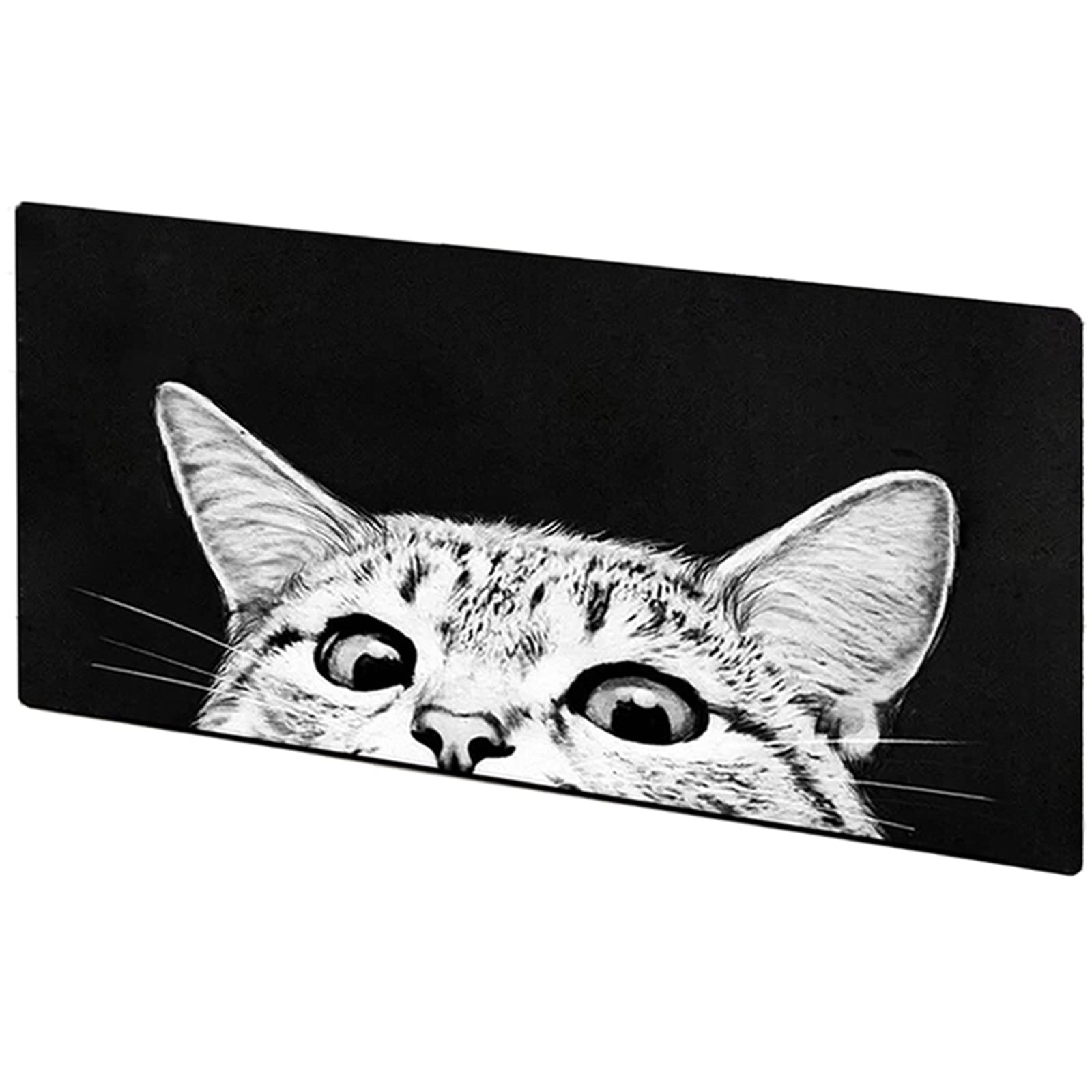 Premium Gaming Mouse Pad - Extra Large Non-Slip Rubber Base with Waterproof Keyboard Mat | Smooth Textured Cloth Surface for PC, Laptop & Office Work | Perfect for Gamers & Professionals (Cartoon Cat Design)