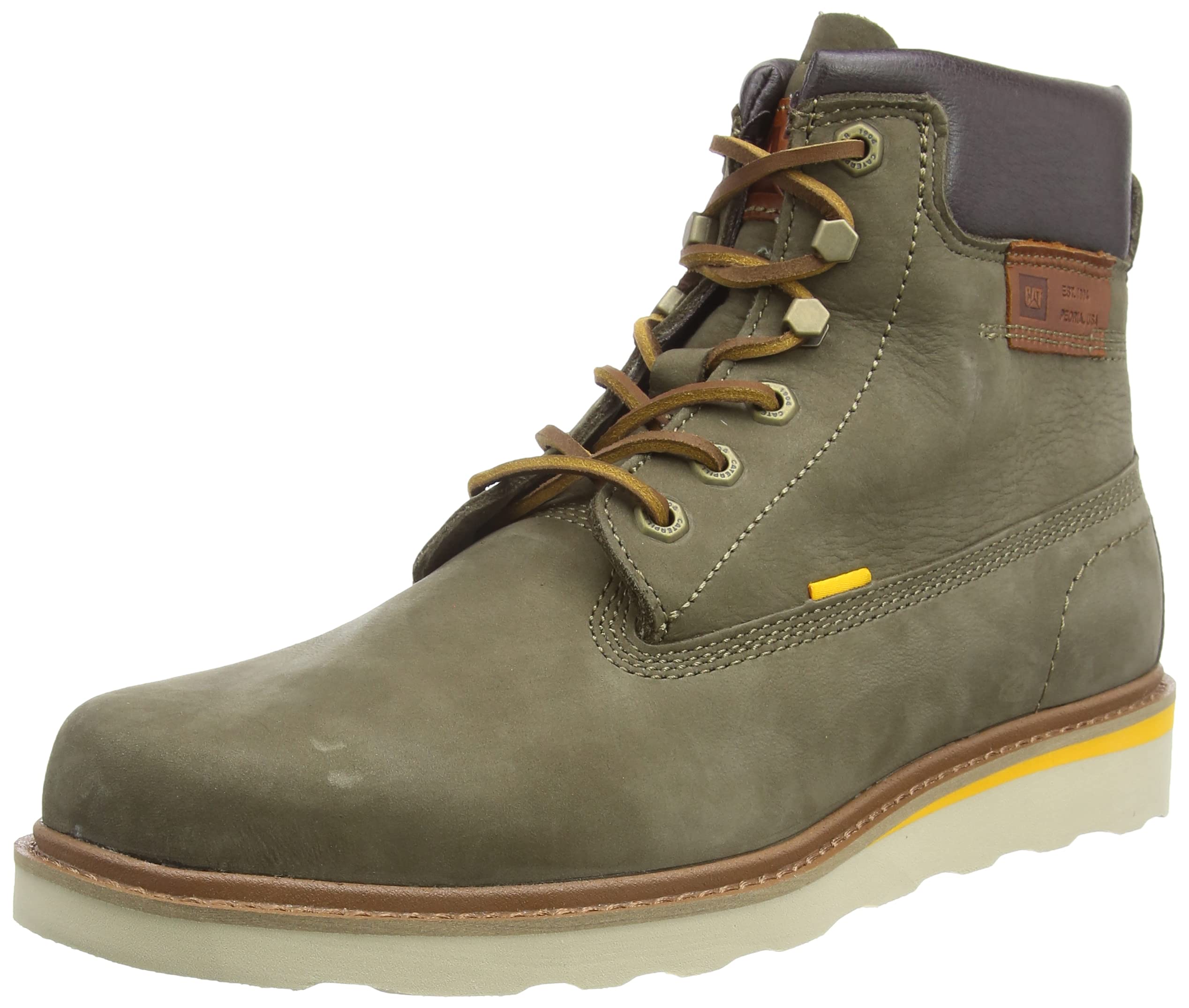 Cat Footwear Men's Classic Boots - Waterproof Leather Work Boots for Men | Durable & Comfortable for Outdoor Work, Hiking & Winter Wear