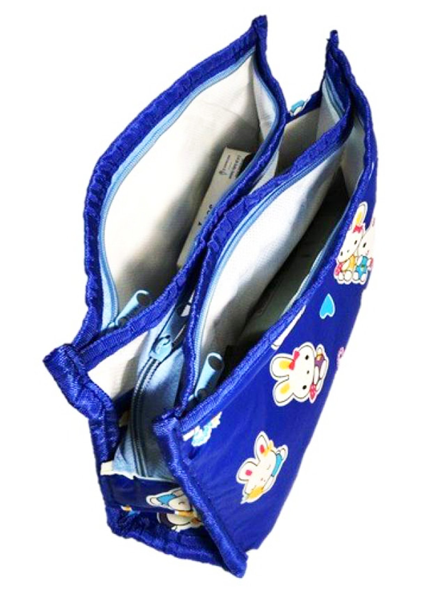 Atorakushon® Fabric Multipurpose Makeup Pouch - Cosmetic & Jewelry Organizer, Travel Toiletry Bag, Vanity Storage Box (Blue) - Perfect for Home, Travel & Wardrobe Organization
