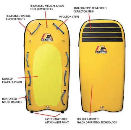 G Boards Inflatable X-Large Sled - Heavy Duty Winter Snow Sled for Adults & Kids - Perfect for Snow Tubing, Sledding, and Outdoor Winter Fun