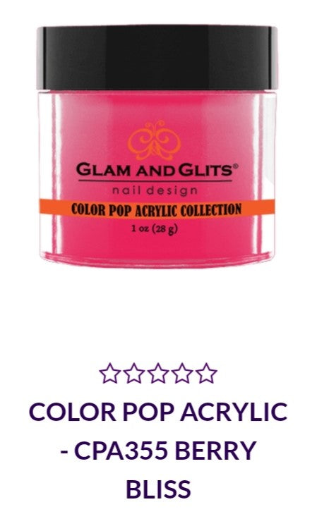 GLAM AND GLITS COLOR POP COLLECTIONS CPA355 - 1 oz Berry Bliss Nail Polish | Vibrant Long-Lasting Nail Color for Parties, Weddings & Special Occasions