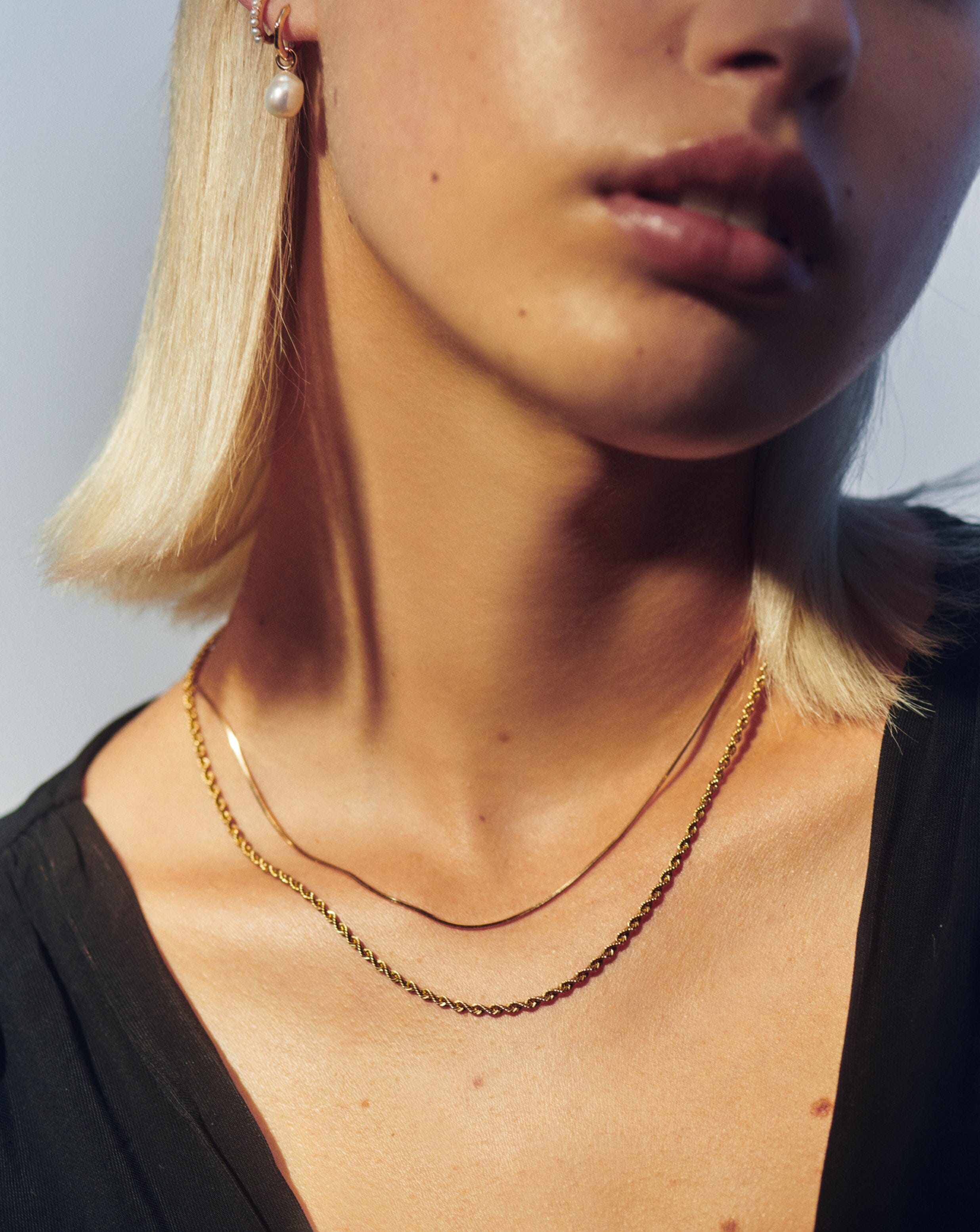 Elegant Classic Rope Chain Necklace for Women - 14K Gold Plated Stainless Steel Jewelry - Perfect for Everyday Wear, Date Nights & Special Occasions
