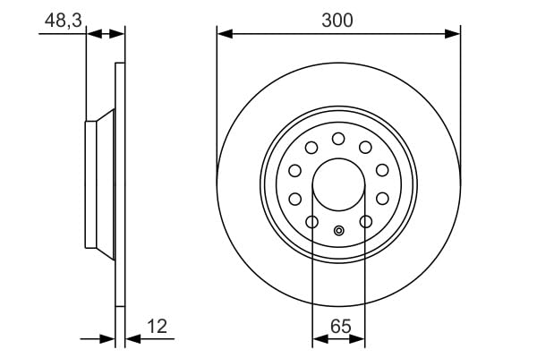 BOSCH 0986479A84 Brake Disc Pair - High Performance Front/Rear Brake Rotors for Smooth & Safe Driving | Perfect for Sedans, SUVs, and Trucks