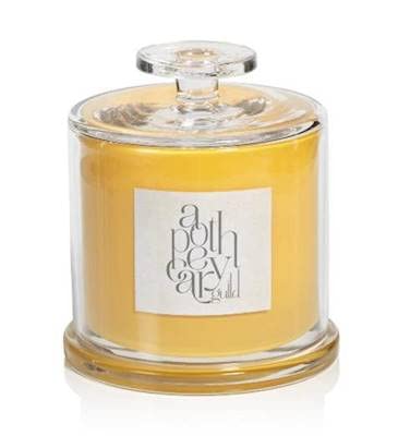 Grapefruit Scented Large Jar Candle with Glass Cloche - 36 oz | Zodax Apothecary Guild | Home Decor, Aromatherapy & Relaxation Gift