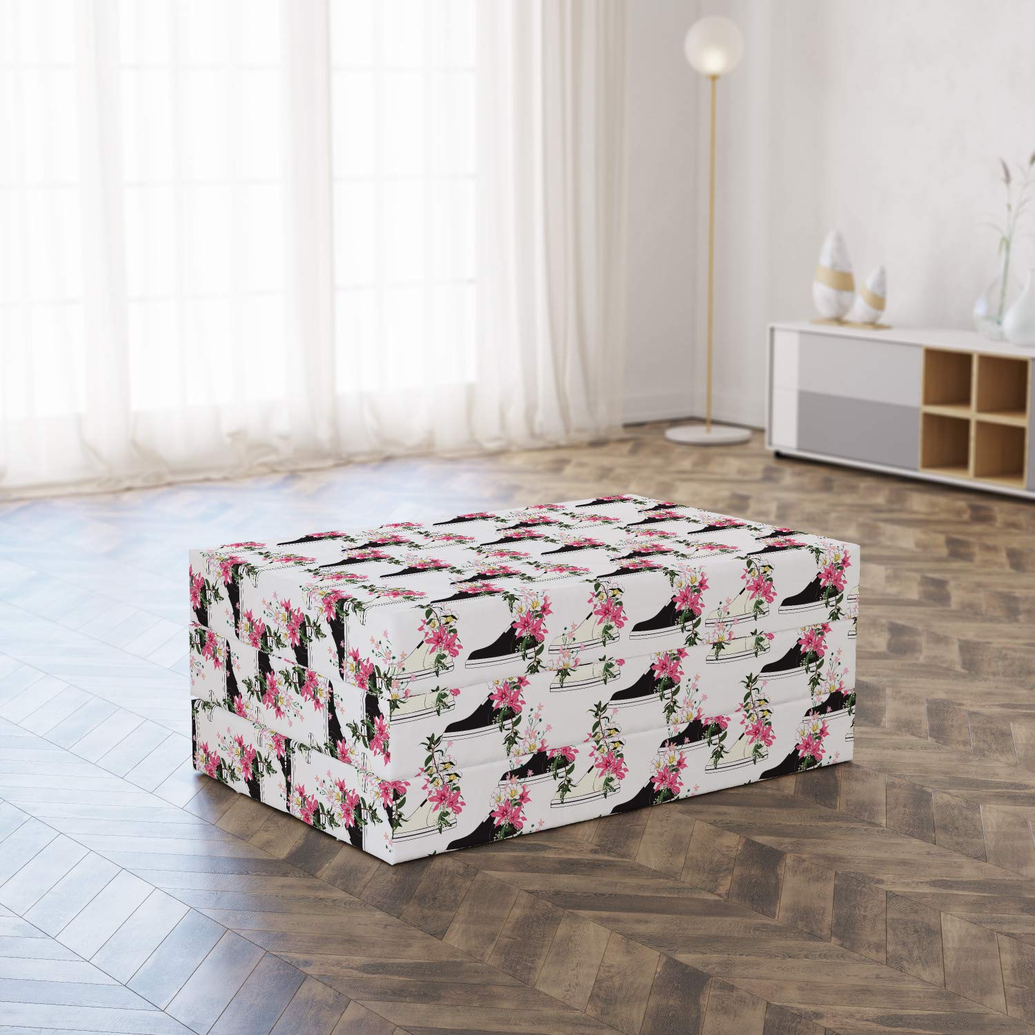 Ambesonne Floral Foldable Mattress - 74.8