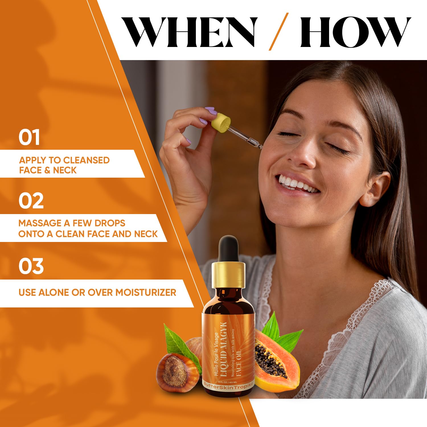 Hydrating Liquid Magyk Face Oil Serum with Silk Amino Acids, Antioxidants, Carotenoids & Vitamins E, C, A for Dry Skin - Anti-Aging Facial Treatment for Glowing Skin | Day & Night Moisturizer for Women & Men