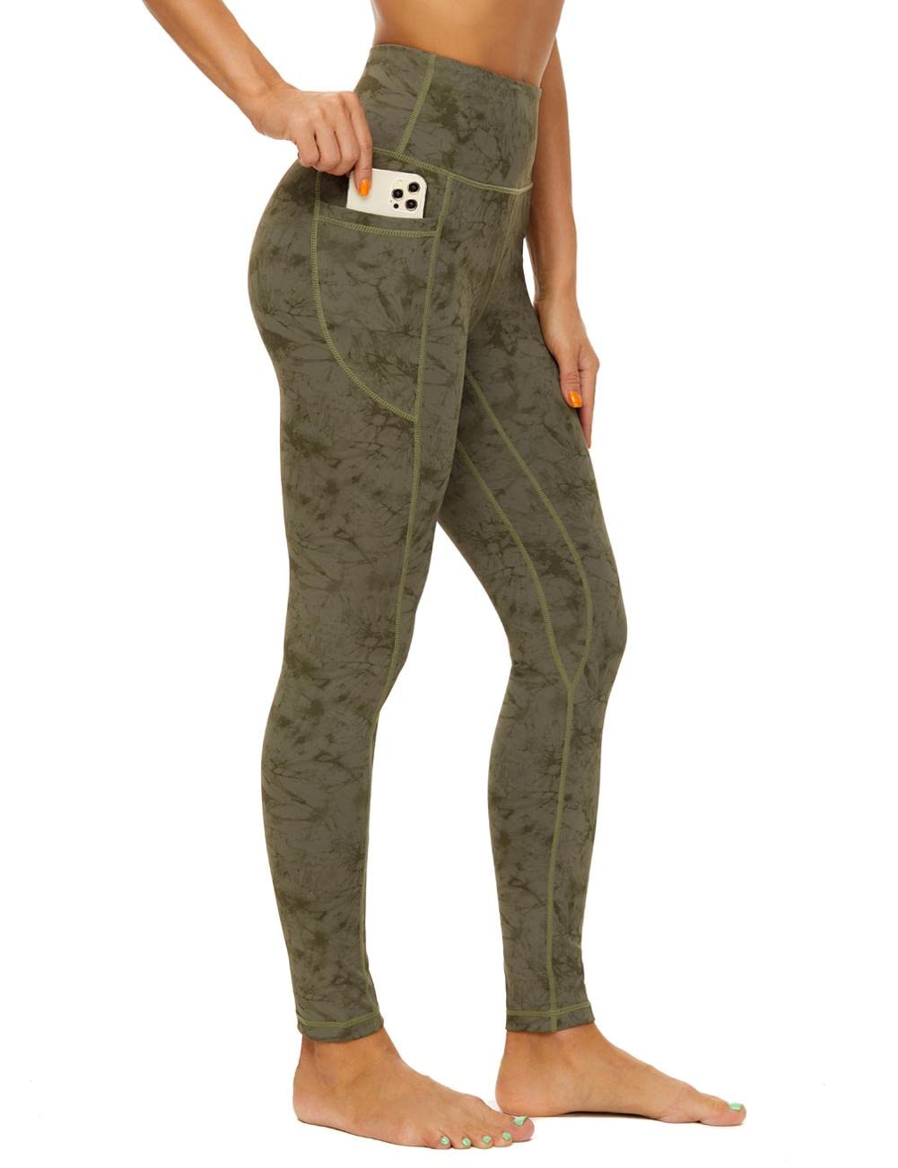 CCKO High Waisted Yoga Pants for Women with Pockets - Stretchy Workout Leggings Tummy Control - Perfect for Gym, Running & Everyday Wear