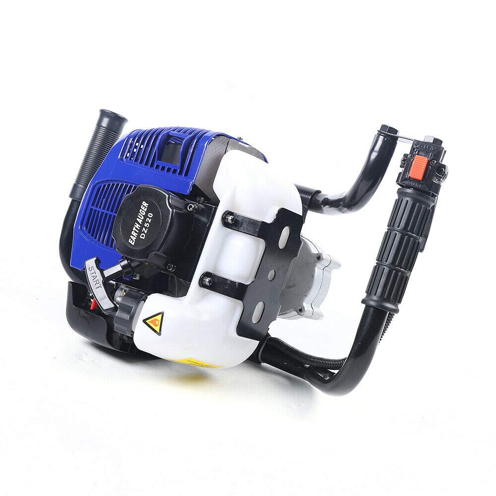 52cc 2-Stroke Gas Powered Earth Auger Post Hole Digger with 4