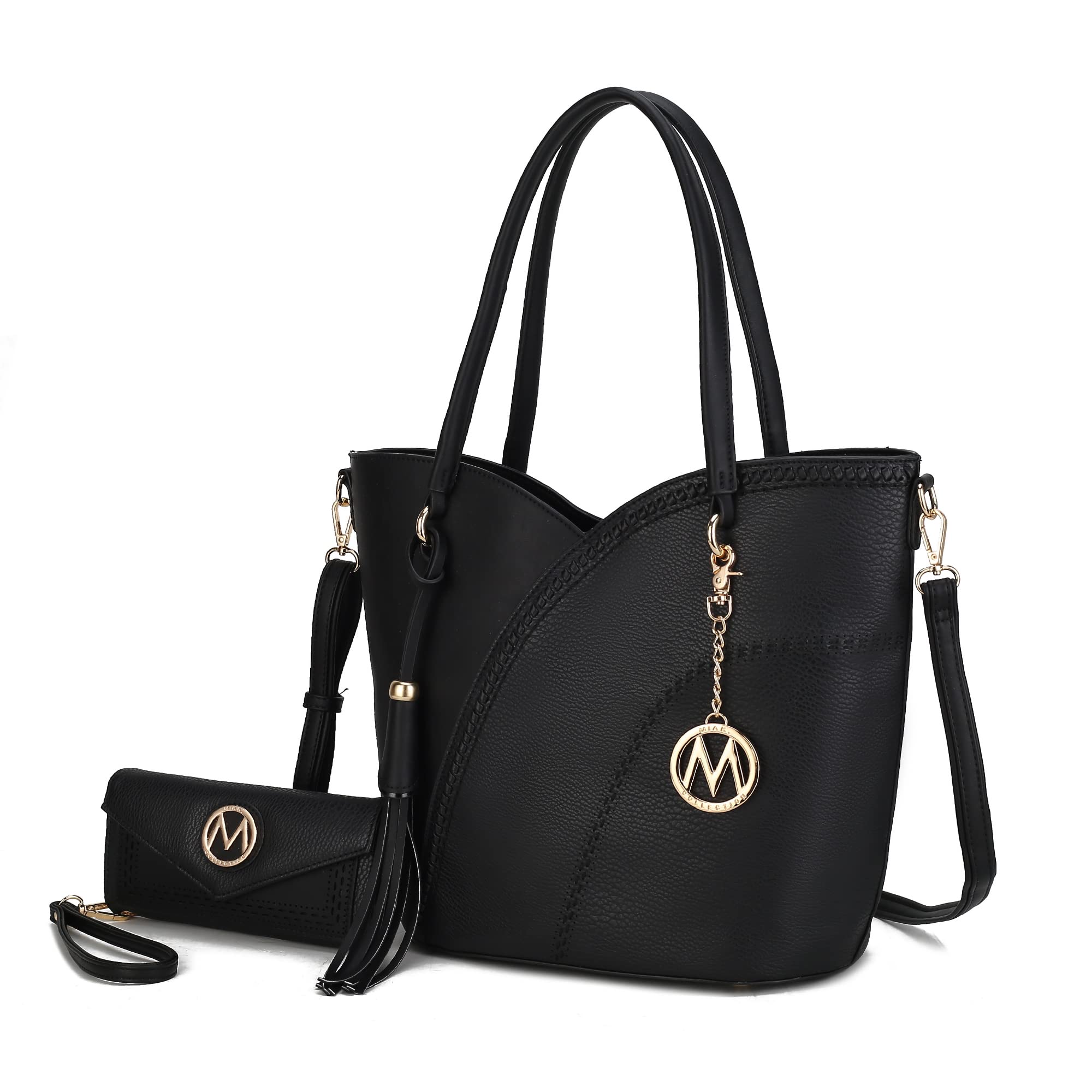 MKF Collection Vegan Leather Tote Bag for Women - Stylish Top Handle Handbag with Matching Wallet & Purse Set | Perfect for Work, Travel & Everyday Use
