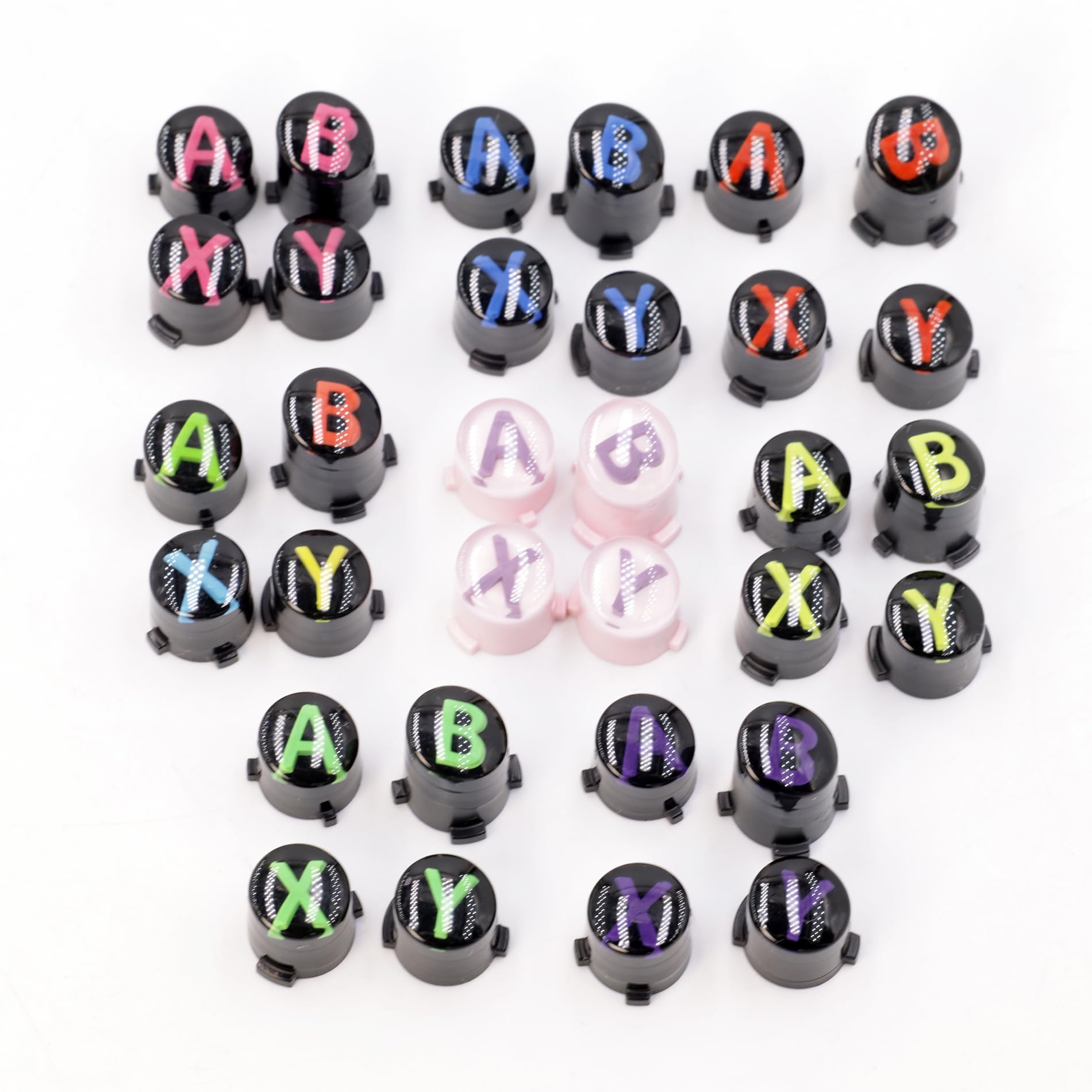 Xbox Series S/X Controller Replacement ABXY Button Kit - Pink A B X Y Buttons for DIY Repair & Customization | Gaming Accessories for Enhanced Play Experience