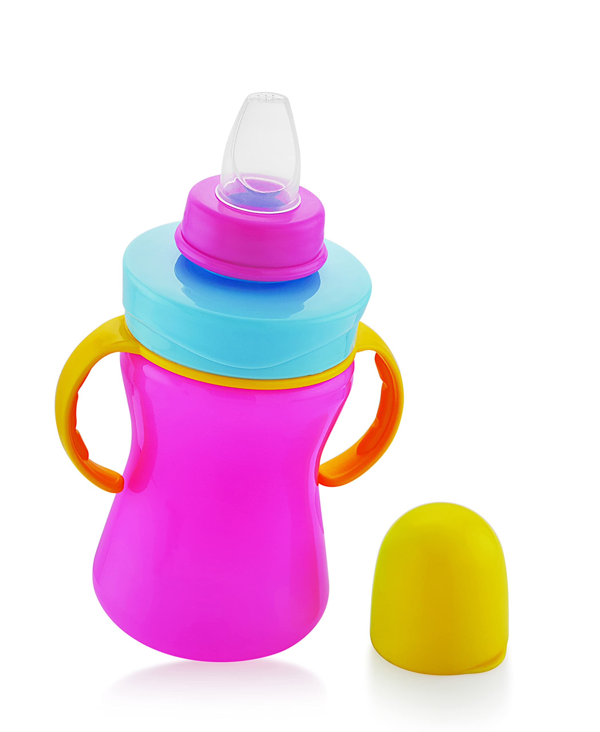 BPA-Free Plastic Spout Sipper Cup for Babies & Toddlers - 330ml Anti-Spill Sippy Cup with Soft Silicone Spout (Pink) - Ideal for On-the-Go Feeding, Daycare & Travel