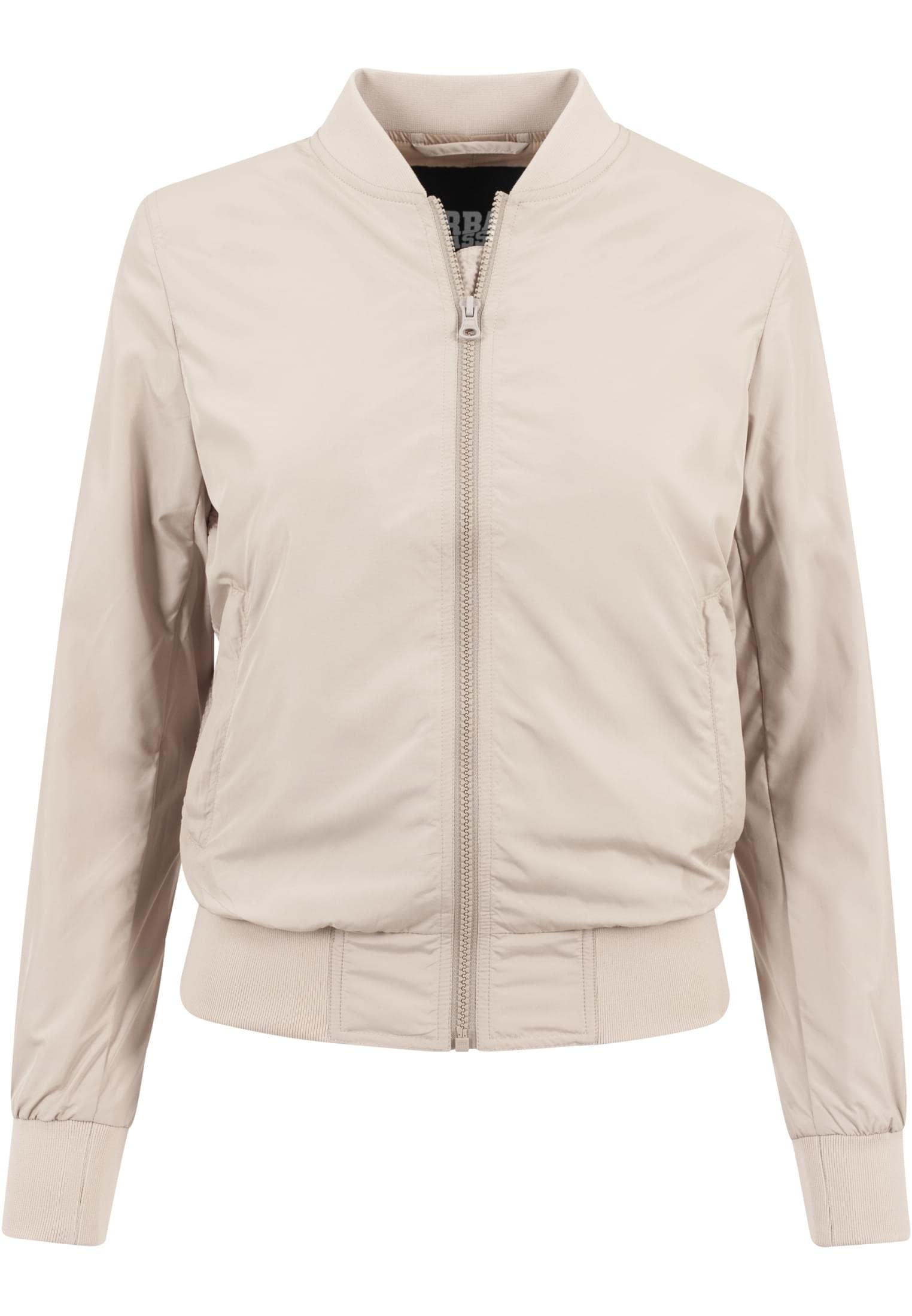 Women's Lightweight Bomber Jacket in Sand Beige - Stylish Casual Outerwear for Spring & Fall | Perfect for Everyday Wear, Travel & Outdoor Activities