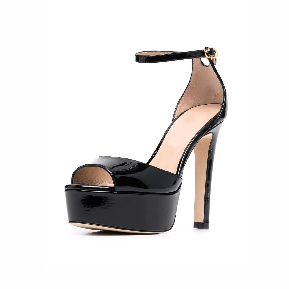 Women's Chunky Heel Ankle Strap Sandals - Open Toe Platform Dress Pumps for Parties, Weddings & Formal Events - Comfortable High Heels for Evening Wear & Special Occasions