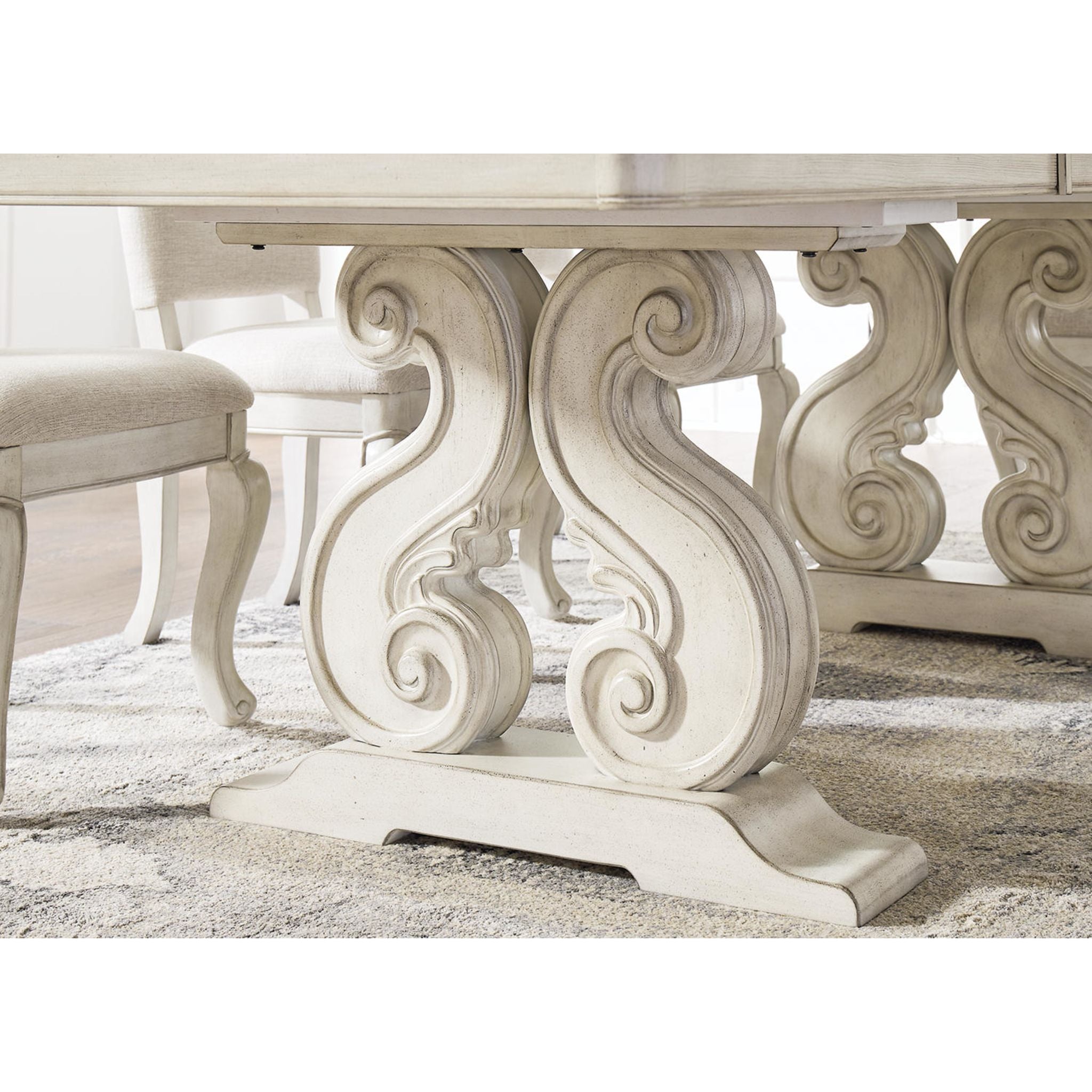 Arlendyne Extendable Dining Table - Antique White Finish (D980D4) | Perfect for Small Spaces, Dinner Parties & Family Gatherings