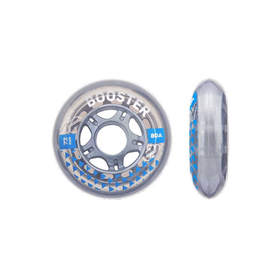 K2 Booster 72mm 80a 4pk Longboard Skateboard Wheels - High Performance Smoke Color - Perfect for Cruising, Downhill & Freeride Skateboarding