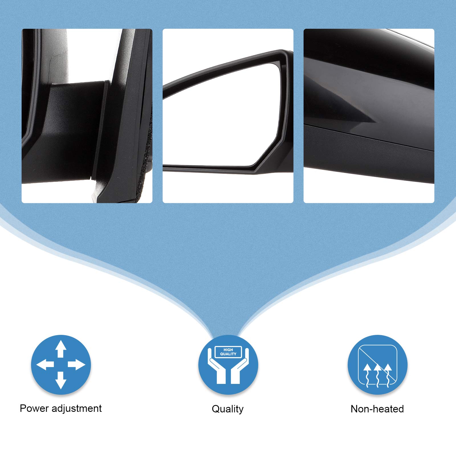 ECCPP Replacement Exterior Mirror for 2007-2012 Nissan Sentra Driver Side - NI1320167 - Perfect for Parking Assistance & Blind Spot Safety