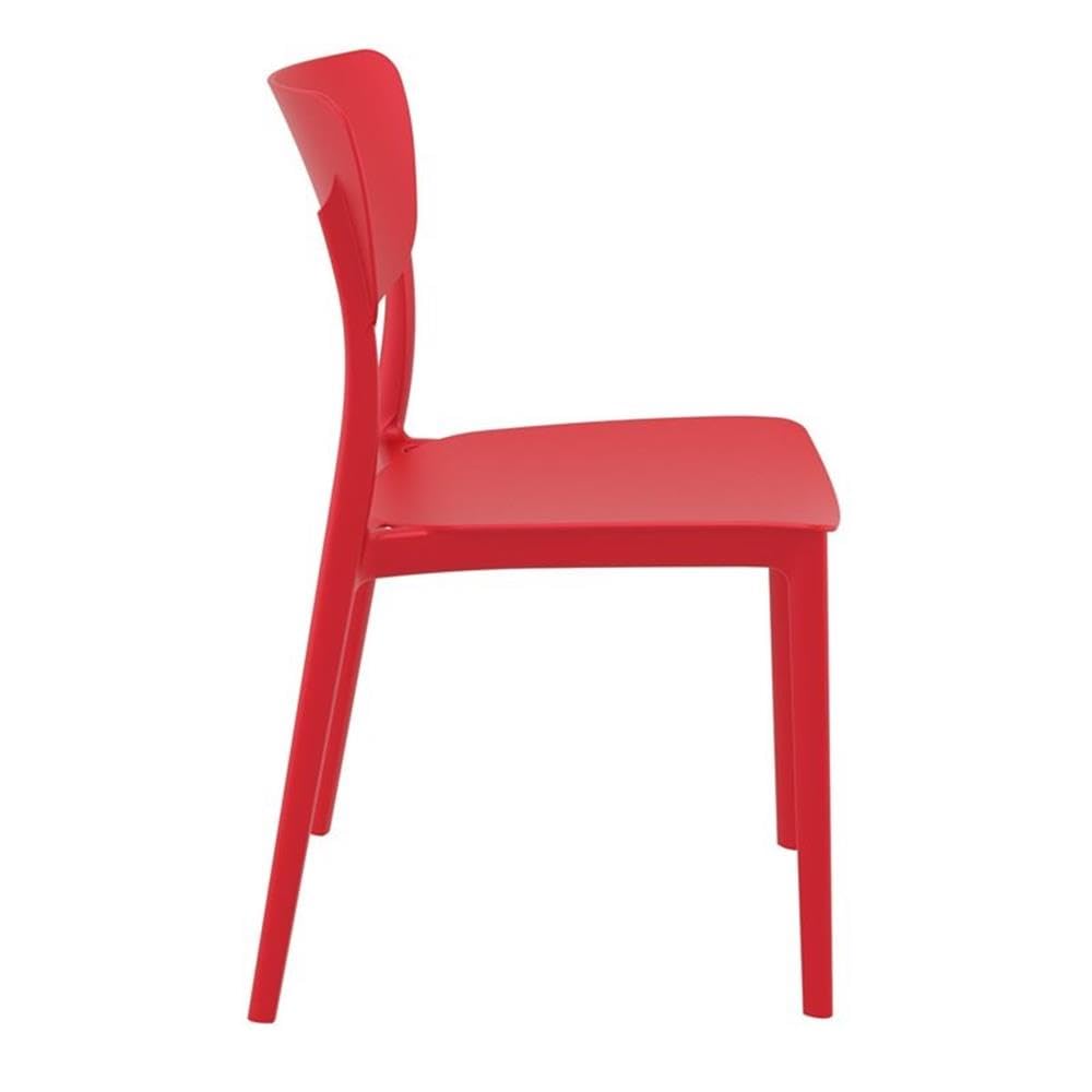 Premium Red Outdoor Dining Chairs Set of 2 - Weather-Resistant Patio Furniture for Garden, Poolside & Backyard Relaxation