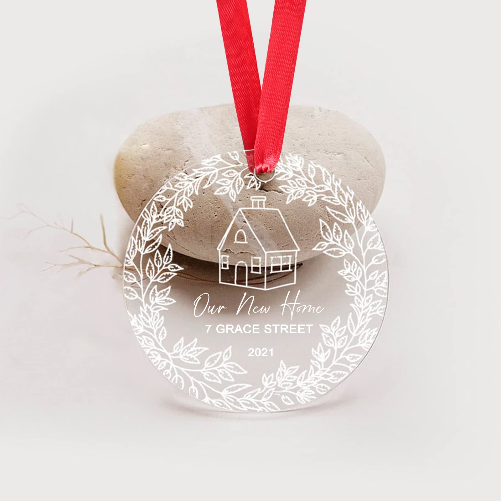 Personalized First Christmas in New Home Ornament - Custom Housewarming Gift for New Homeowners - Perfect for Holiday Decor & Housewarming Parties