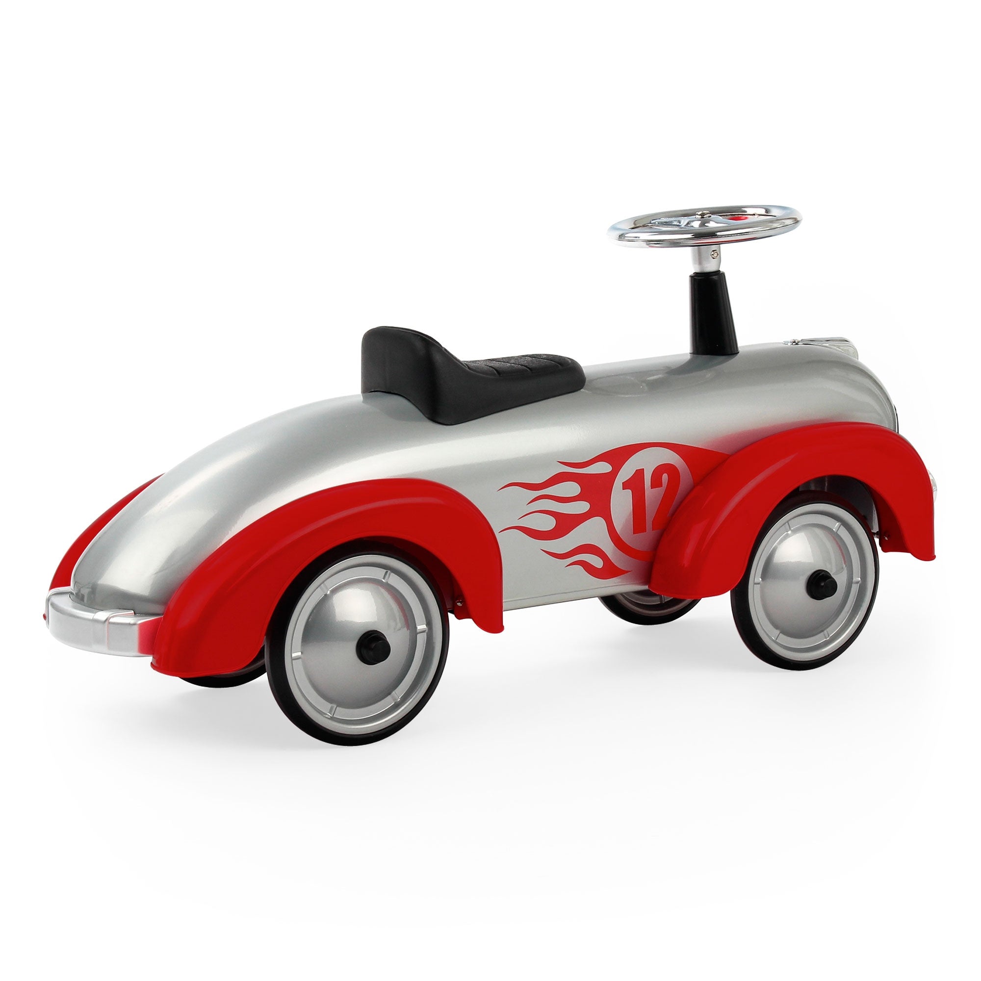 Baghera Speedster Silver Flame Ride-On Toy Car for Kids - Perfect for Outdoor Play & Birthday Gifts