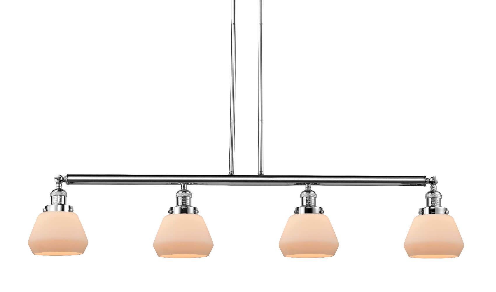 214-PC-G171 Fulton 3 Light Island Pendant Lighting Fixture, Polished Chrome Finish - Perfect for Kitchen Island, Dining Room or Bar Counter Lighting
