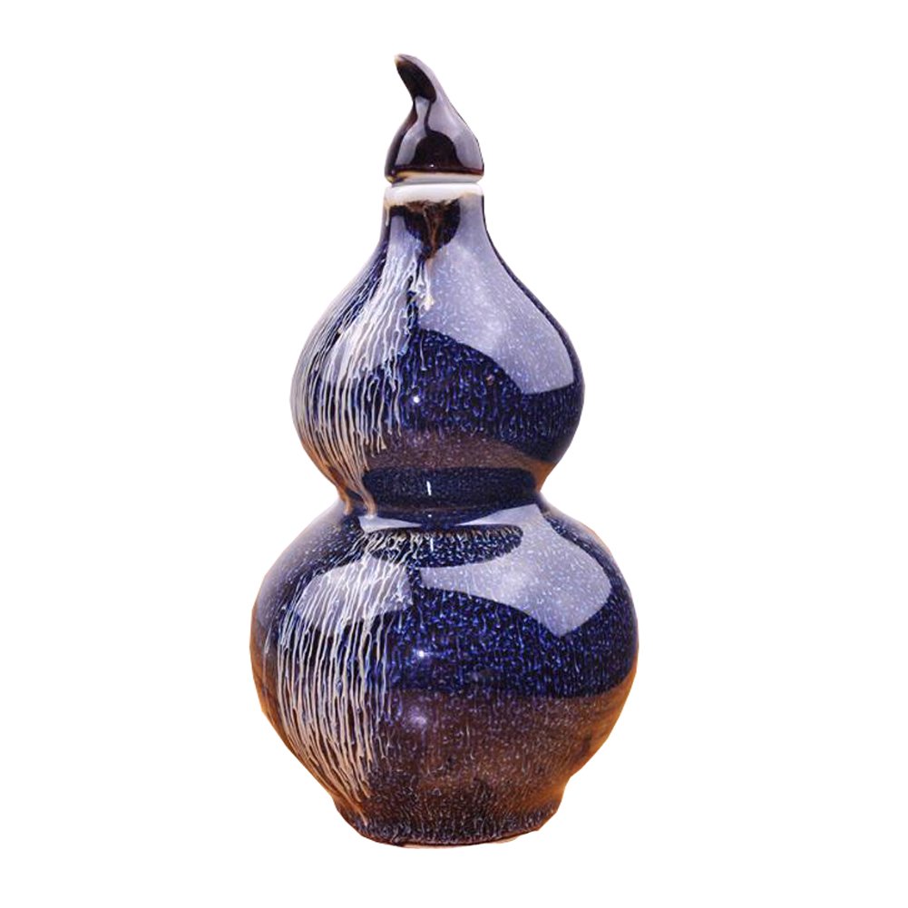 East Majik Handcrafted Ceramic Wine Bottle - Gourd Shape Decanter for Red & White Wine | Elegant Gift for Weddings, Housewarming & Special Occasions
