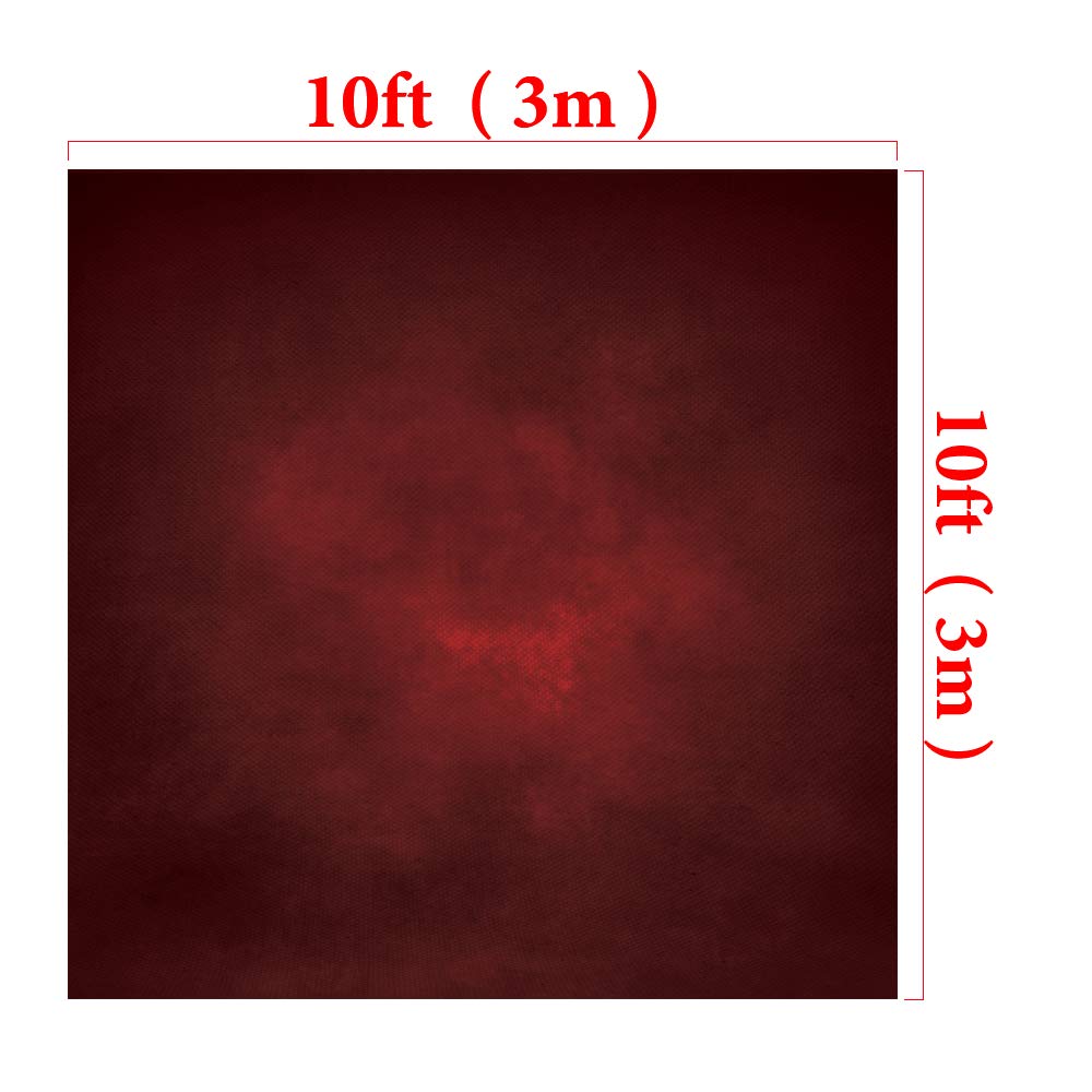10x10ft Dark Red Photography Backdrop - Premium Textured Studio Background for Portraits, Fashion, and Product Photography | Perfect for Studios, Events, and Content Creation