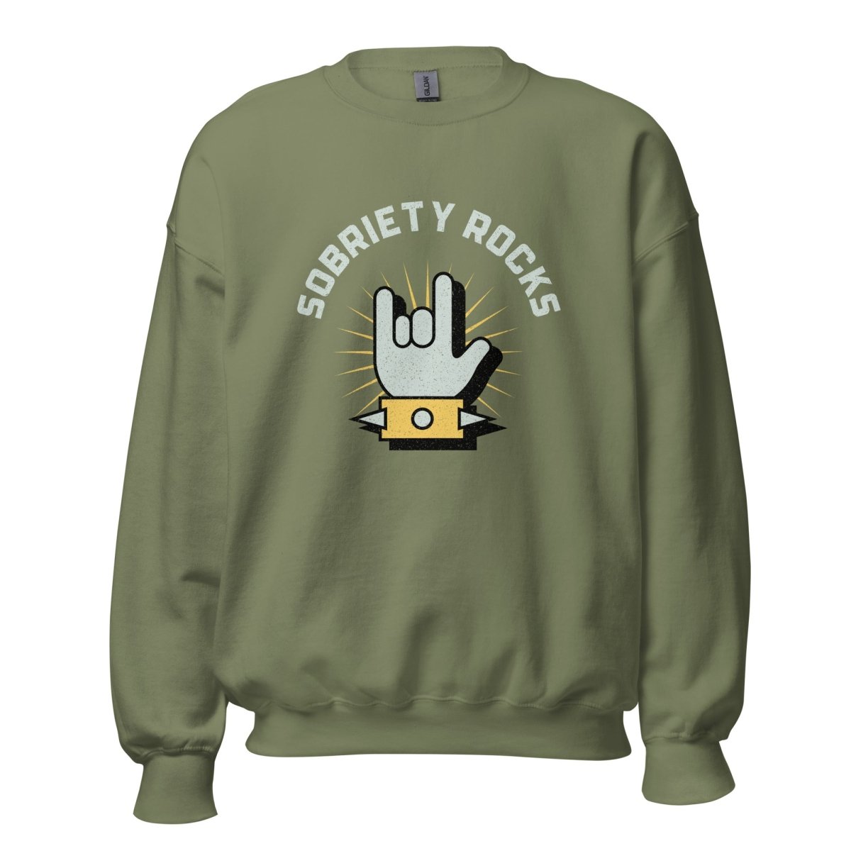 Sobriety Rocks Unisex Sweatshirt - Comfortable & Stylish Pullover for Men & Women - Perfect for Recovery Support, Sober Living & Casual Wear