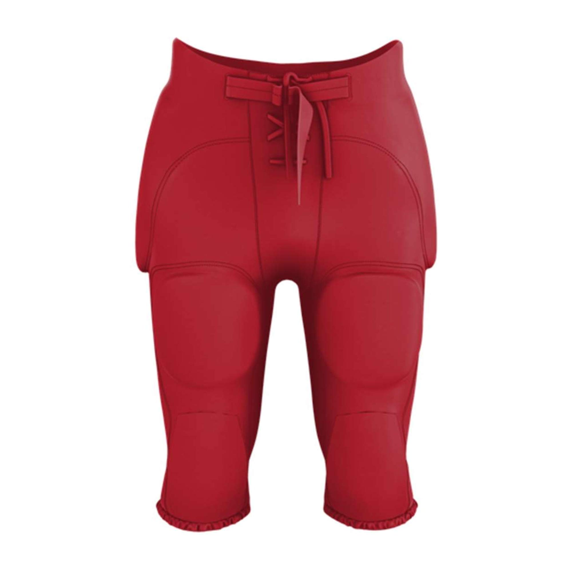 Alleson Athletic Solo Series Integrated Football Pants for Men - 3XL Size, Scarlet Red - Perfect for Football Games, Training, and Team Sports