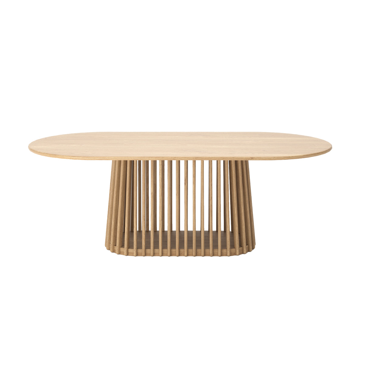 Casablanca Oval Dining Table - Solid Oak Wood, 220cm (86.6 Inches) - Perfect for Family Gatherings, Dinner Parties & Elegant Home Decor