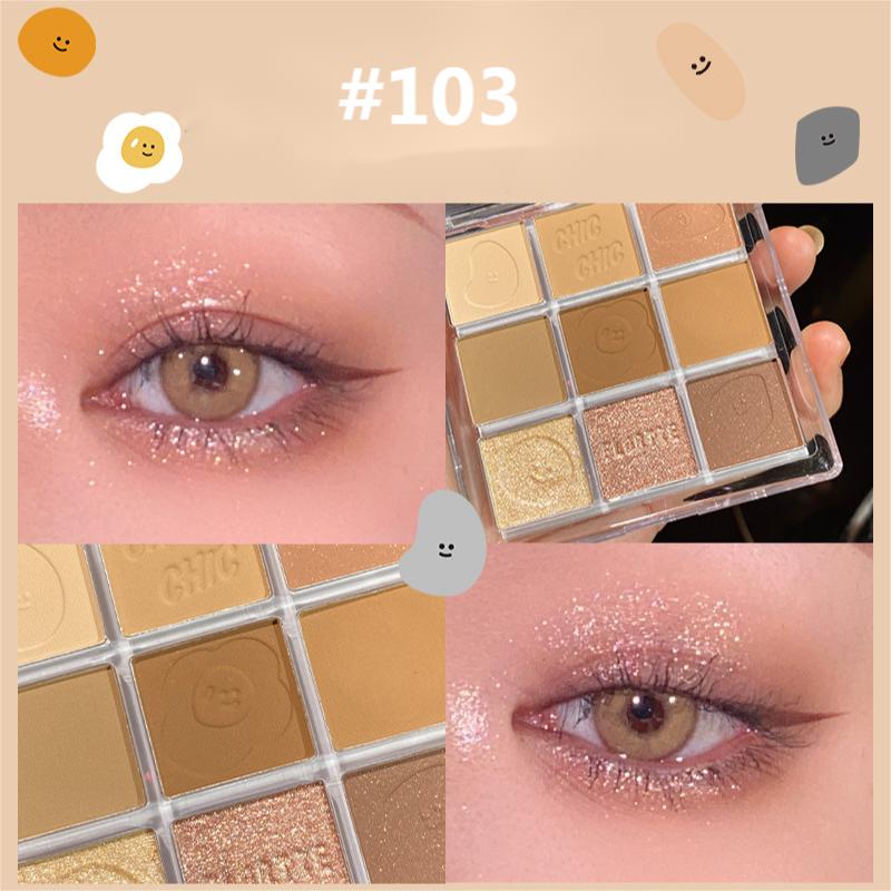 FLORTTE Chic 9-Color Eyeshadow Palette - Long Lasting, Highly Pigmented Makeup for Day & Night Looks - Perfect for Party, Wedding & Everyday Wear