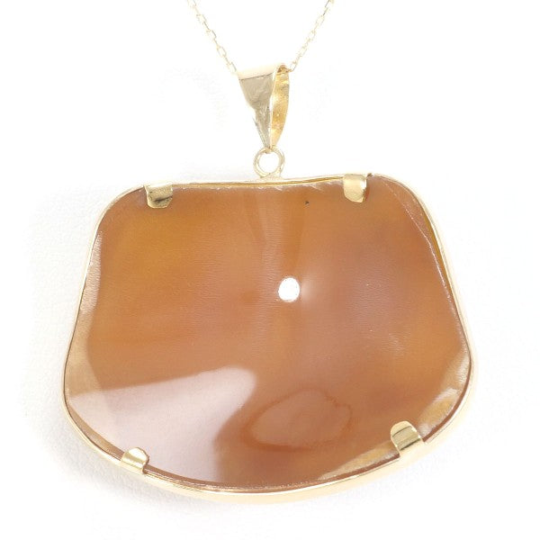 18K Yellow Gold Shell Cameo Necklace - Vintage Italian Cameo Pendant Jewelry for Women - Perfect Gift for Birthday, Anniversary & Special Occasions