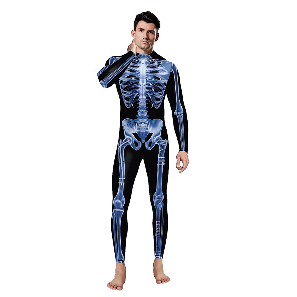 Sexy Halloween Costumes for Women - Mermaid Scale Jumpsuit & Skeleton Bodysuit | Scary Cosplay Outfit, Clubwear & Party Costume for Halloween, Cosplay Events & Nightclub Parties