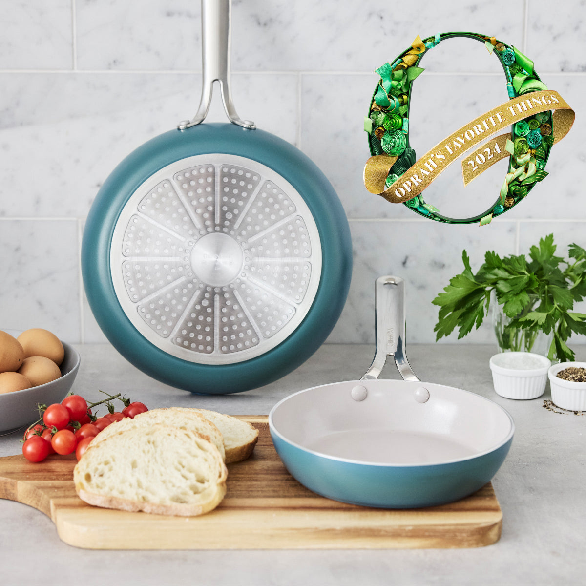 Nova Ceramic Nonstick 8 and 10 Inch Fry Pan Set - Deep Teal | PFOA-Free Cookware for Healthy Cooking | Perfect for Sautéing, Frying & Everyday Meals