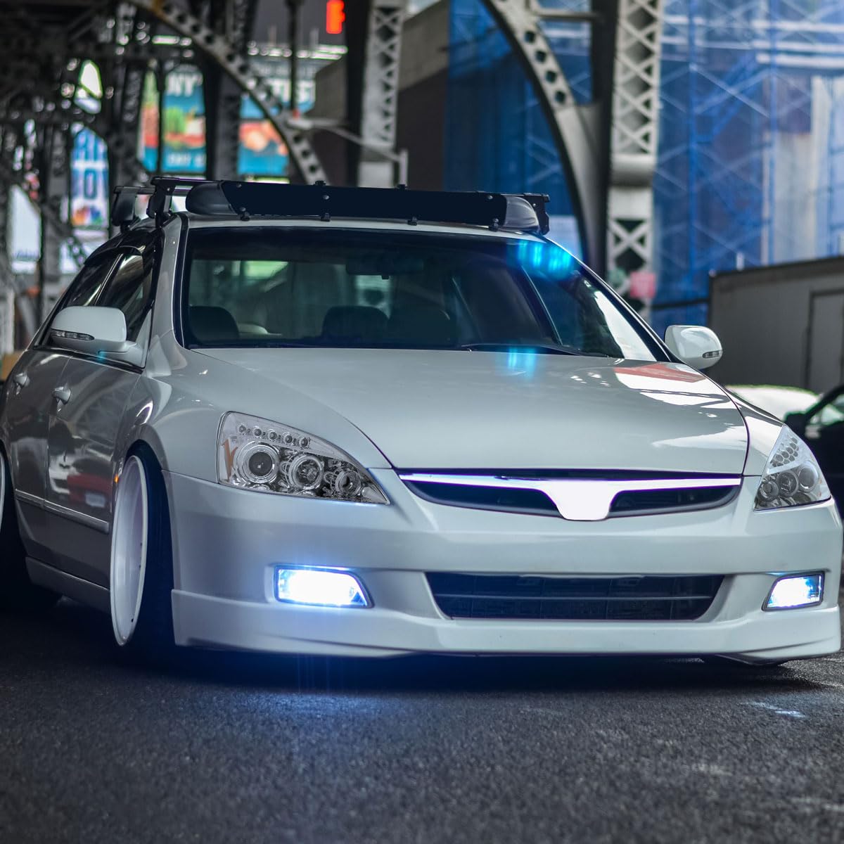 03-07 Honda Accord 2/4 Door Clear LED Dual Halo Projector Headlights - High Performance Replacement Headlamps for Night Driving & Style Upgrade