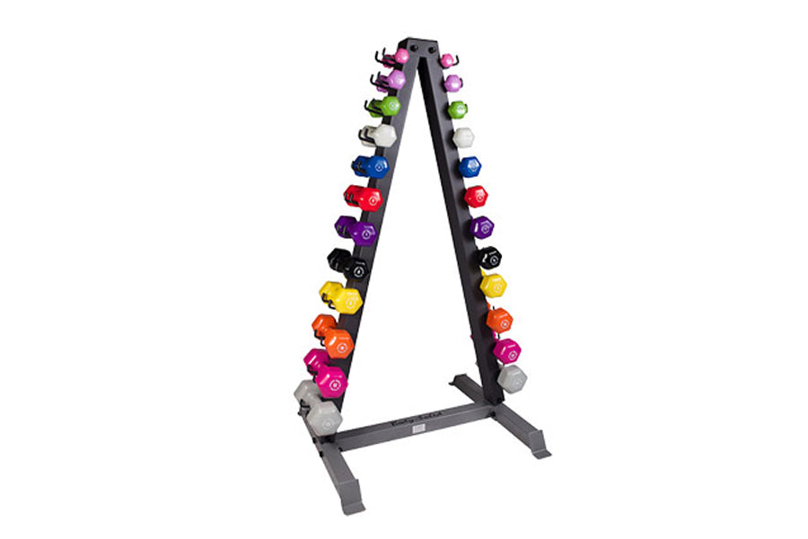 Warrior 12 Pair Vertical Dumbbell Rack - Heavy Duty Dumbbell Storage Organizer for Home Gym & Fitness Equipment | Perfect for Garage, Basement & Workout Room Organization