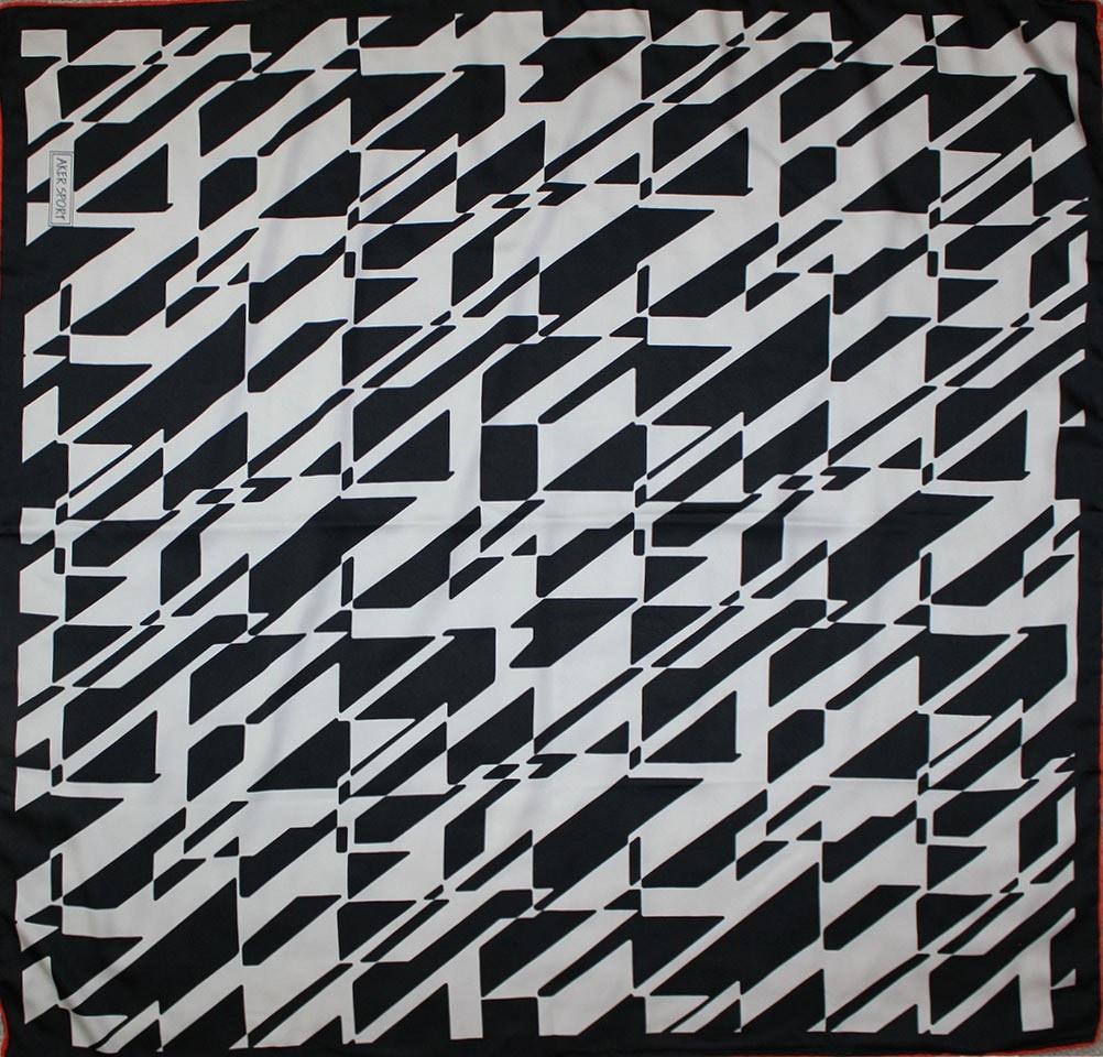 Aker Satin Square Hijab Scarf 6749 963 - Soft & Breathable Muslim Headscarf in Black & White - Perfect for Daily Wear, Prayer & Special Occasions
