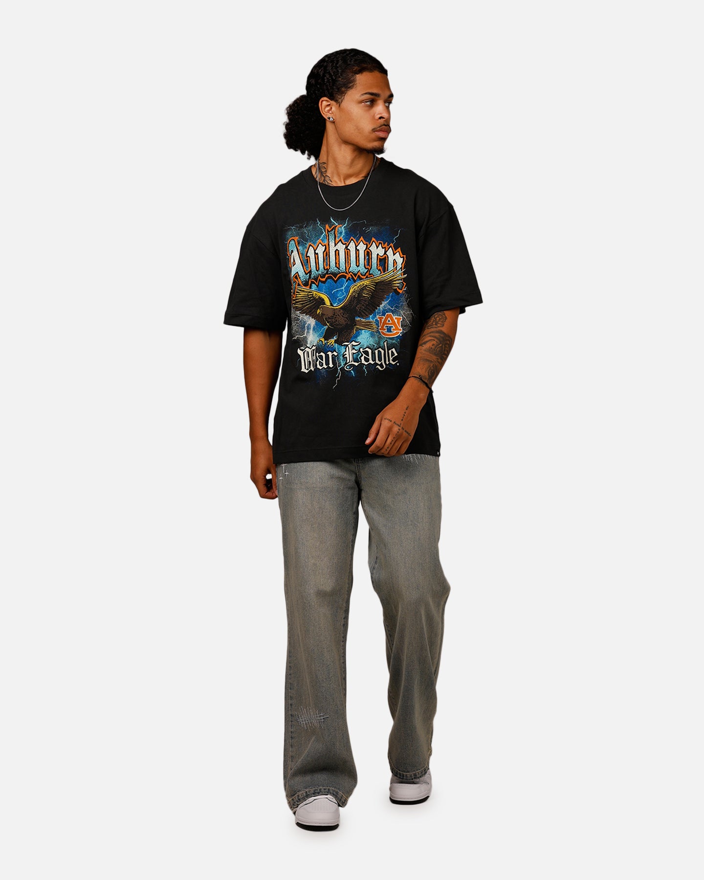47 Brand Auburn University 'NCAA Trophy Case' Premium Cotton T-Shirt for Men - Black - Comfortable Casual Wear for Game Day, School Spirit & Fan Apparel