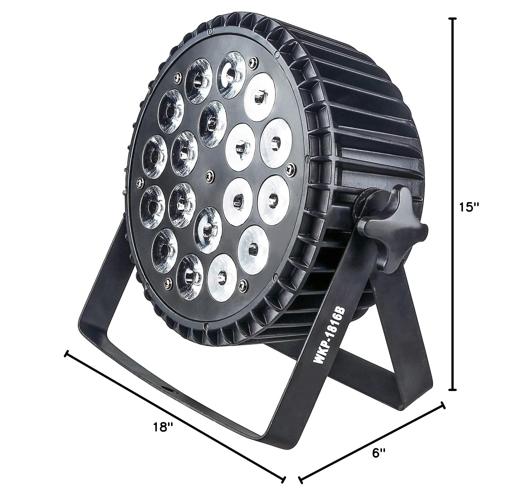 18x18W LED RGBWAUV 6-in-1 Par Can Lights - Professional DMX Stage Lighting & DJ Wash Lights with Sound Activation | Perfect for Weddings, Parties, Clubs & Live Events