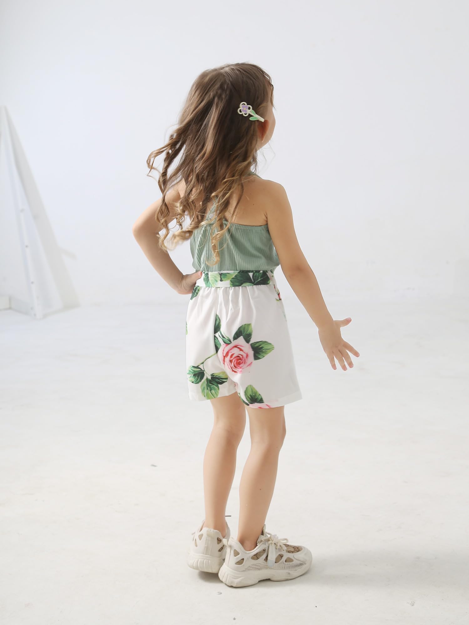 Adorable Floral Toddler Baby Girl Romper - Summer Sling Jumpsuit & Playsuit One-Piece Outfit | Perfect for Playdates, Beach Trips & Family Photos