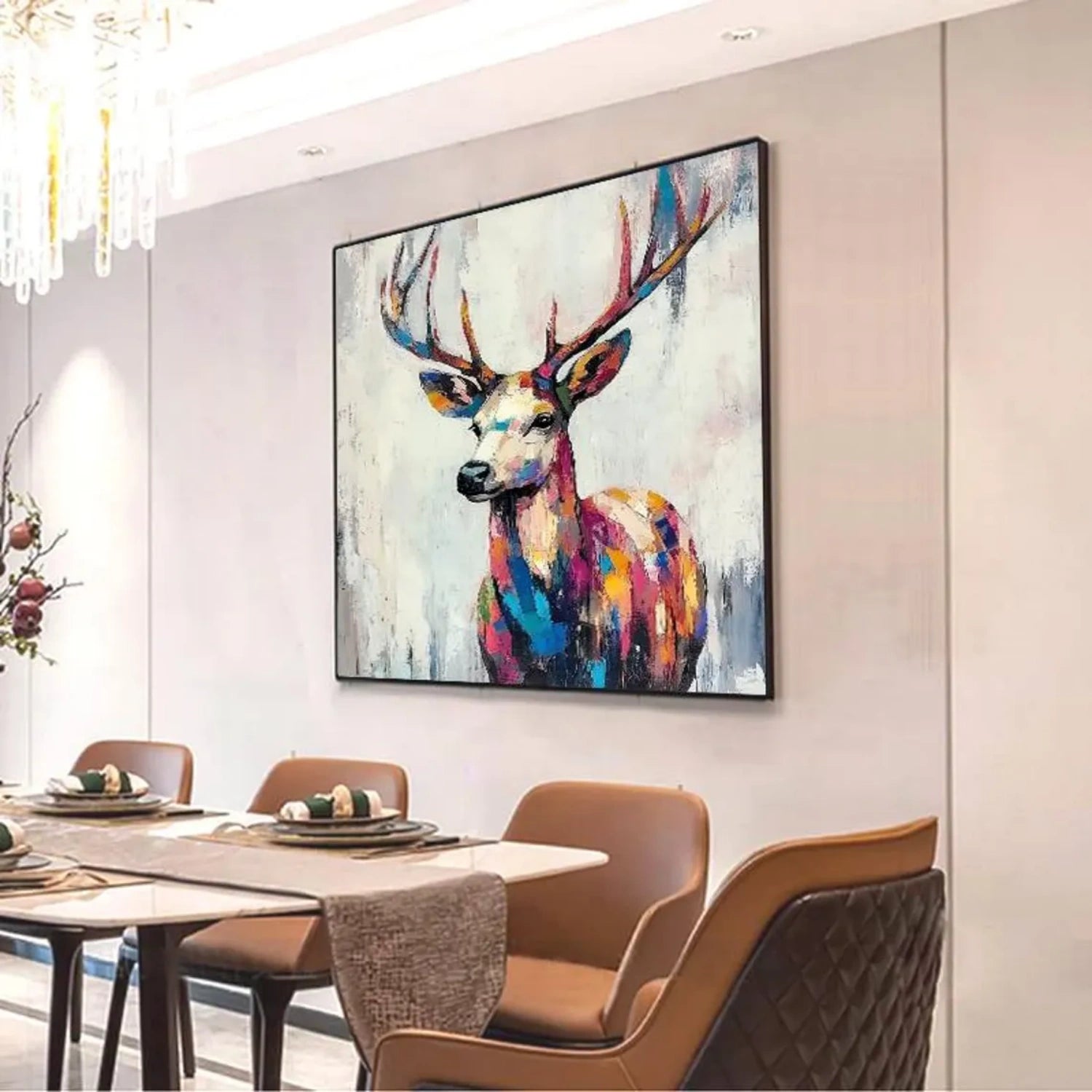 Animal Art Painting #AP117 - Handmade Wildlife Canvas Wall Decor for Living Room, Bedroom & Office