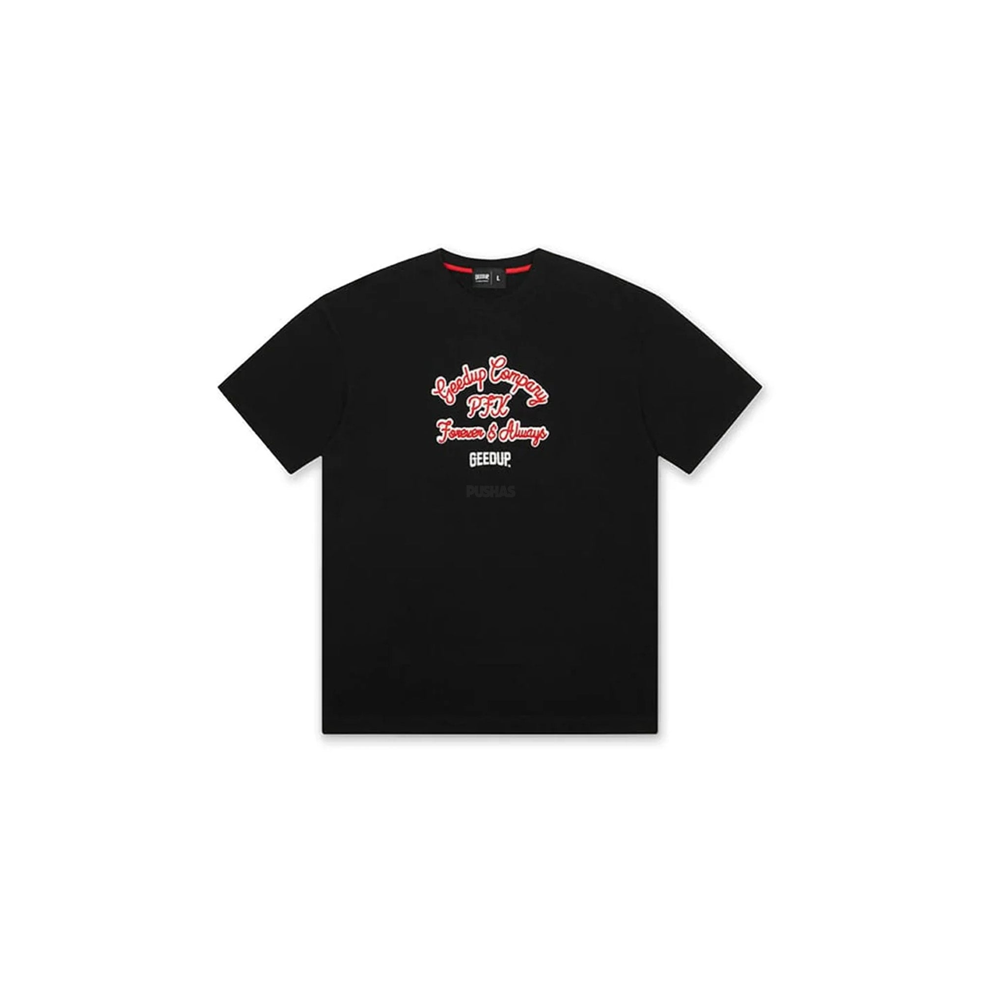 Geedup Company Men's Graphic T-Shirt - Black & Red Cotton Tee for Streetwear & Casual Outfits (2023) | Perfect for Urban Fashion, Gym Wear & Everyday Comfort