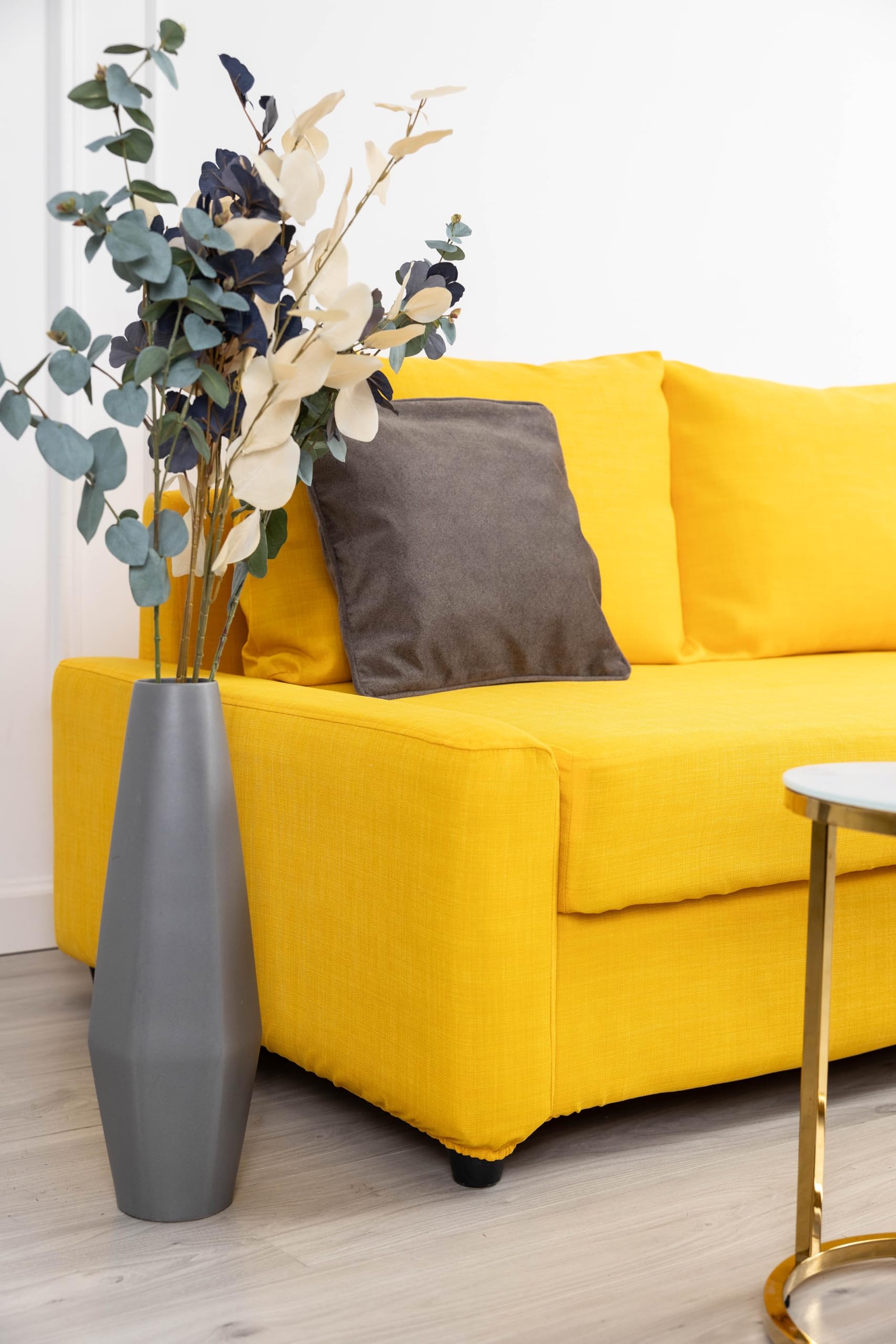 MASTERS OF COVERS Snug Fit Friheten Slipcover for IKEA Friheten Sofa - Chaise Corner Cover, Sofa Bed Cover, Sectional Slipcover Replacement in Yellow - Perfect for Living Room, Bedroom & Home Decor