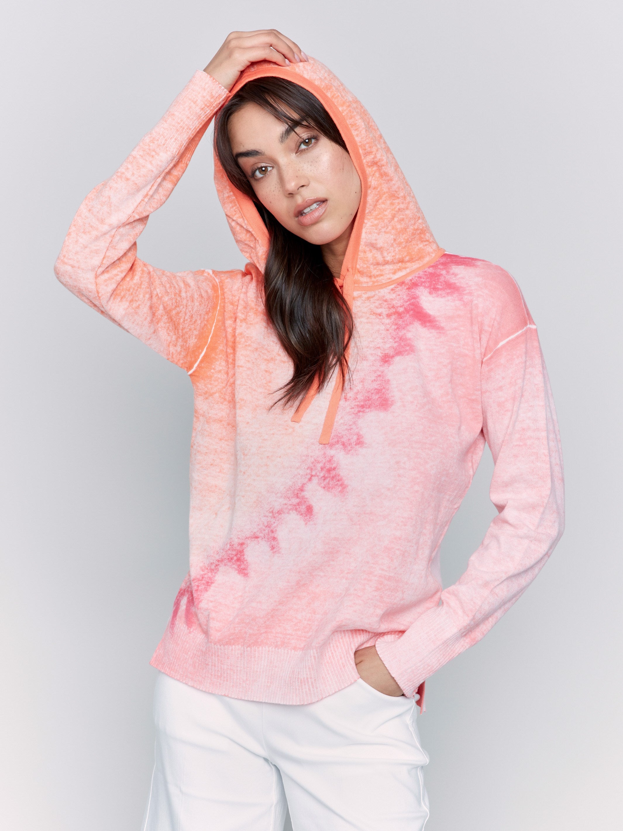 Reverse Print Hoodie Sweater - Trendy Oversized Pullover with Unique Papaya Design | Perfect for Streetwear, Casual Outfits & Loungewear