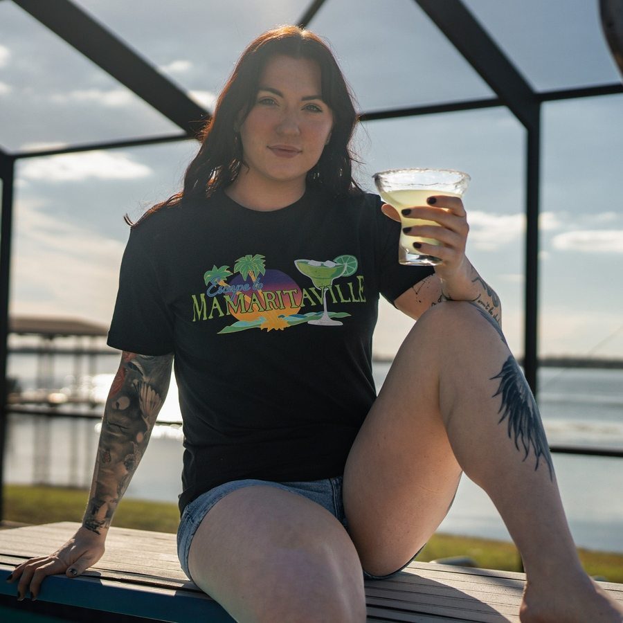 Women's Mamaritaville Boyfriend Fit T-Shirt - Soft Relaxed Fit Casual Tee for Everyday Wear | Perfect for Lounging, Running Errands & Weekend Outings